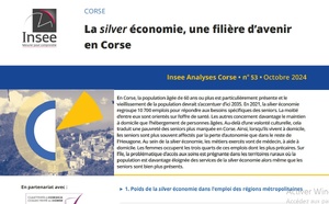 📊"La silver économie, une filière d'avenir en Corse" • Insee Analyses Corse • Octobre 2024