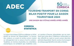 Tourisme-Transport en Corse : Bilan positif pour la saison touristique 2024